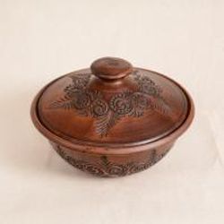 Bowl number 3 with decor and lid.