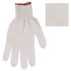 ОФИСМАГ / Cotton gloves LUX, SET of 5 PAIRS, 10 class, 40-42 g, 116 tex, PVC dot, WHITE