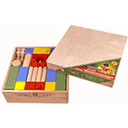 DESIGNER wooden TABLE in a closed container in the thermo - 150 parts color for children from 3 years