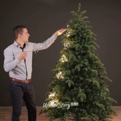 Kaemingk / Layered Christmas tree garland 210 cm Easy Light - Volumetric, 223 warm white LEDs, green PVC, dimmer, IP44