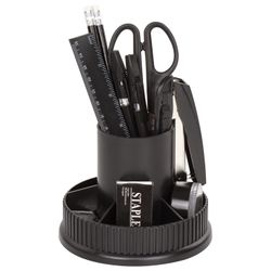 Stationery set STAFF "Round", 13 items, round base, rotatable design