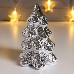 Сималенд / Figurine "Silver snowy Christmas tree"