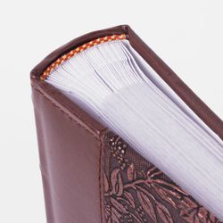 BRAUBERG photo album for 100 photos 10x15 cm cover under the skin, paper pages, Boxing, brown