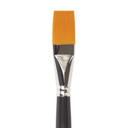 Pincel artístico profissional BRAUBERG ART "CLASSIC", sintético rígido, plano, nº 26, cabo longo