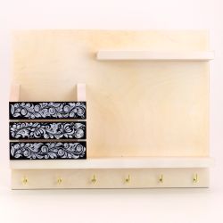 Промысел / Craft / Key holder, wooden, with shelf