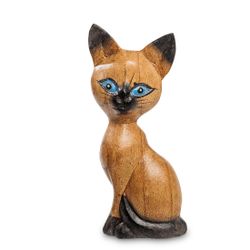 Decor and Gift / Wooden figurine "Cutie Cat" 20 cm