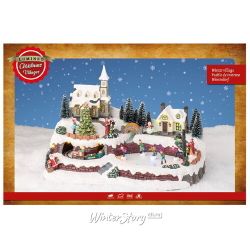 Kaemingk / Luminous composition Winterville Village 41 * 26 cm, with movement and music