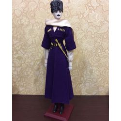 Asik / Dzhigit doll in a gabardine suit with themed details, 60 cm