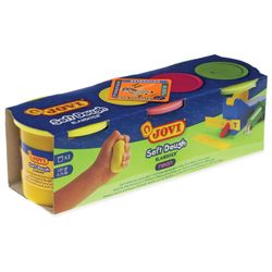 Plastilina vegetal JOVI (España), 3 colores, 330 g, neón, Blandiver