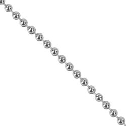 ЗОЛОТАЯ СКАЗКА / Contas de árvore de Natal de 4 mm de diâmetro, 2,7 m de comprimento, prata