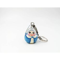 Vyatka souvenir / Keychain - matryoshka "Snow Maiden"