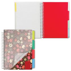 BRAUBERG / Notebook 150 sh., A5, 170x215 mm, cage, comb, plastic cover, 4 dividers, "Foxy Lady" / 2 pcs.