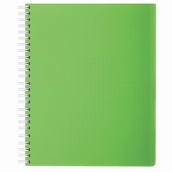 HATBER / Notizbuch А5, 80 Bl., Kamm, Käfig, Kunststoffhülle, "DIAMOND-GREEN" / 8 Stk.