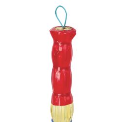 ЛАЙМА / Escoba de sorgo "Lux" con 3 puntadas, mango de papel de aluminio, 360-380 g, ancho de panícula 28-31 cm, largo 79 cm