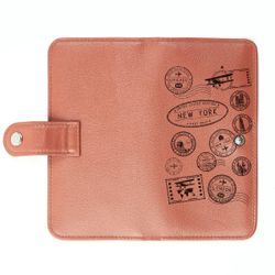 Clutch button mini with finished edges "Brand countries" red