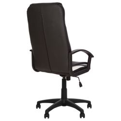Office chair "Tokyo", eco-leather, black with white inserts