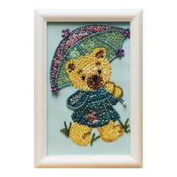 A set of creative mosaic of sequins "baby Bear" size 19*27 cm