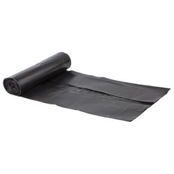 ЛЮБАША / Garbage bags 240 l, black, 5 pcs per roll, LDPE, 30 μm, 90x130 cm (± 5%), economy