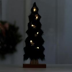 Лесная мастерская / New Year's table decor with lighting "Spruce with a garland"