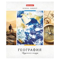 BRAUBERG / Soggetto Taccuino LEARNING LIGHT 48 fogli, copertina cartonata, GEOGRAFIA, gabbia, puntale ECO / 10 pz.