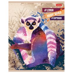 HATBER / Notebook А5, 96 sheets, staple, cage, foil, selective varnish, "Bright world" / 30 pcs.