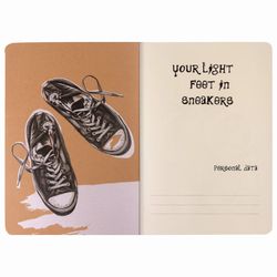 BRAUBERG / Notebook 40 l. checkered cover CRAFT, beige paper 70 g / m2, stitching, А5 (147х210 mm), SNEAKERS / 10 pcs.