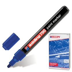 Lackmarkerlack EDDING "790", 2-4 mm, BLAU, Rundspitze, Kunststoffkörper