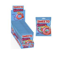 Конфитрейд / Fruit jelly bags SWEETO SOUR RINGS SOUR RINGS 1kor * 6bl * 12pcs 80 gr.