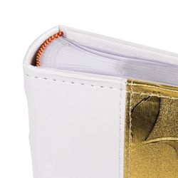 BRAUBERG photo album for 200 photos 10x15 cm, under the skin, page, paper, Boxing, white-Golden