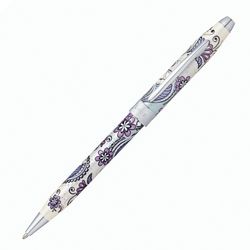 Ballpoint pen gift CROSS Botanica "Purple Orchid", lacquer, brass, chrome, black
