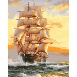 Опт-картина / Pintura por números Fragata 40x50