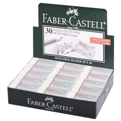 Eraser FABER-CASTELL "Dust Free", 41х18,5h11,5 mm, white, rectangular, PVC