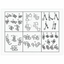 ЗОЛОТАЯ СКАЗКА / Metal puzzles (difficulty level "EXPERT"), set of 6 pieces