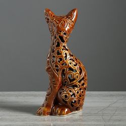 Керамика ручной работы / Figurine "Cat" 23 cm