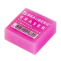 Ластик BRAUBERG "E-Color", 28х28х12 мм, цвет НЕОН ассорти, ЭКО-ПВХ