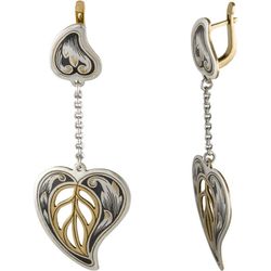 Северная чернь / Earrings made of silver "Whisper of the Forest"