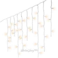 Kaemingk / Vòng hoa LED viền 11 * 0,5 m, 259 đèn LED trắng ấm, bộ điều khiển, PVC trắng, IP44