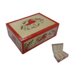 Беломорские узоры / Hộp gỗ có vách ngăn "Mezen painting" cao 10 cm