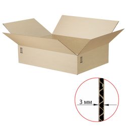 FEFCO / Corrugated box, 500 x 370 x 120 mm, grade T22, profile B, 0202 / GOST, version B