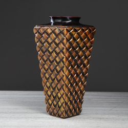 Керамика ручной работы / Floor vase "Rattan" 40 cm