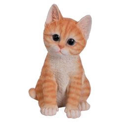 Ремеко / Süs bahçesi figürü "Kırmızı kedi yavrusu", L14 W12 H20 cm