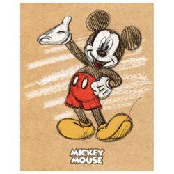 HATBER / Notebook, A5, 48 sh., Bracket, cage, matte lamination, "Mickey Mouse" / 10 pcs.