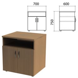 Cabinet for office equipment "Etude", 700x600x750 mm, 2 doors, shelf, ontario walnut