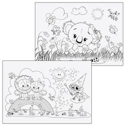 ЮНЛАНДИЯ / Album for drawing "Young wizard" (2 types), 200x283 mm, 12 sheets A4, staple, cardboard cover, coloring