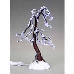 Wood 'Frozen oak' (luminous), 12x22.5x12 cm, batteries, LEMAX