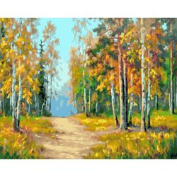 Опт-картина / Pittura con i numeri 40x50 Autunno nel bosco