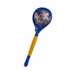 Золотая Хохлома / Half-bevel spoon blue