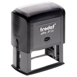 - How to stamp, impression size 75х38 mm, blue, TRODAT 4926, pillow included