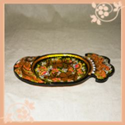 Bird Tray - painting on gold