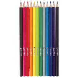 Colored pencils watercolor BRAUBERG "ACADEMY", 12 color, hexagonal, high quality